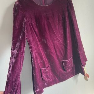 Purple vintage velvet mod dress